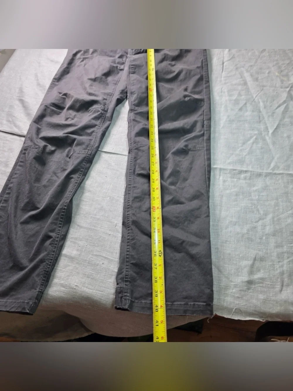 Mountain Hardwear Mens Pants 33x34 Black Canvas Outdoor Hiking Workwear Straight